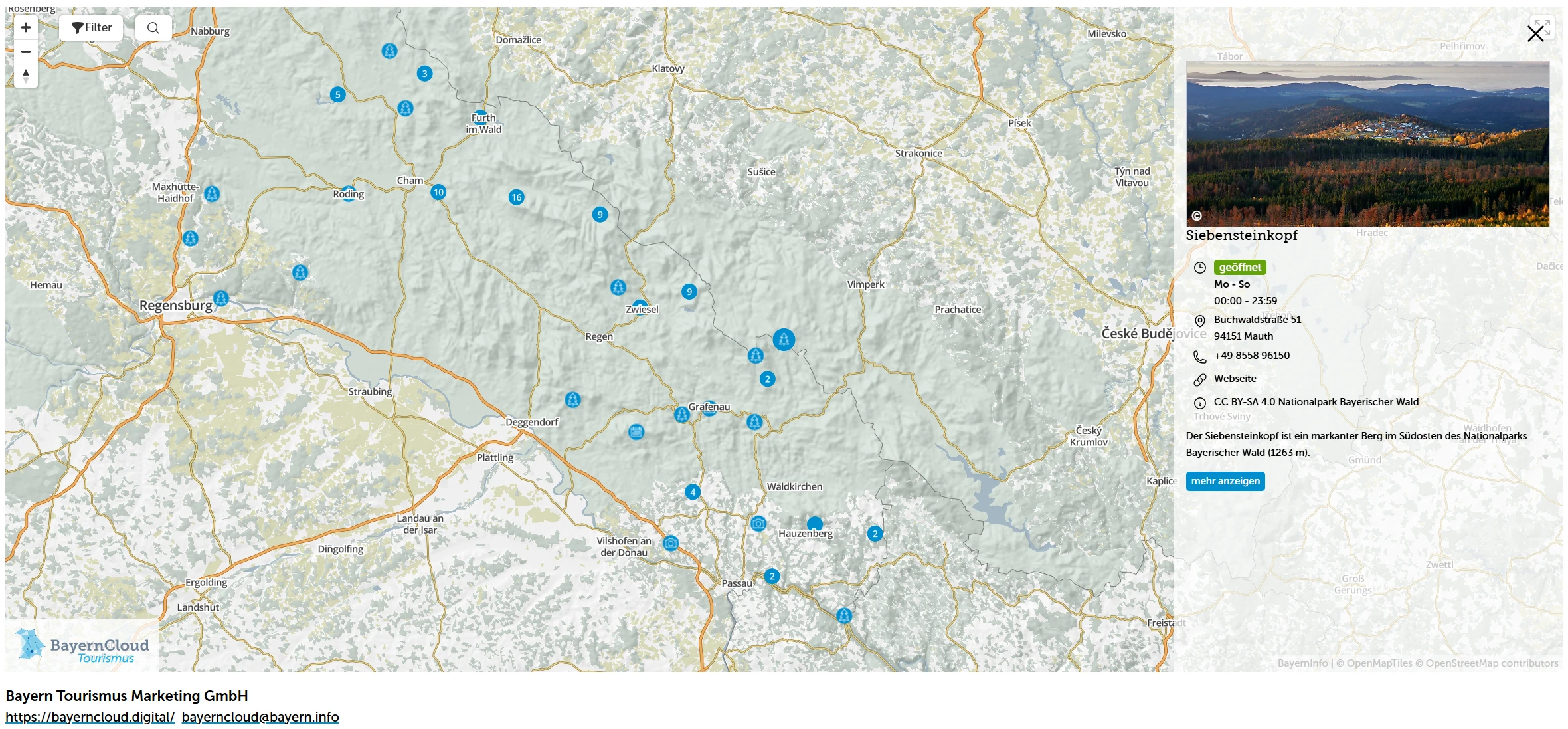 Kartenwidget Beispiel