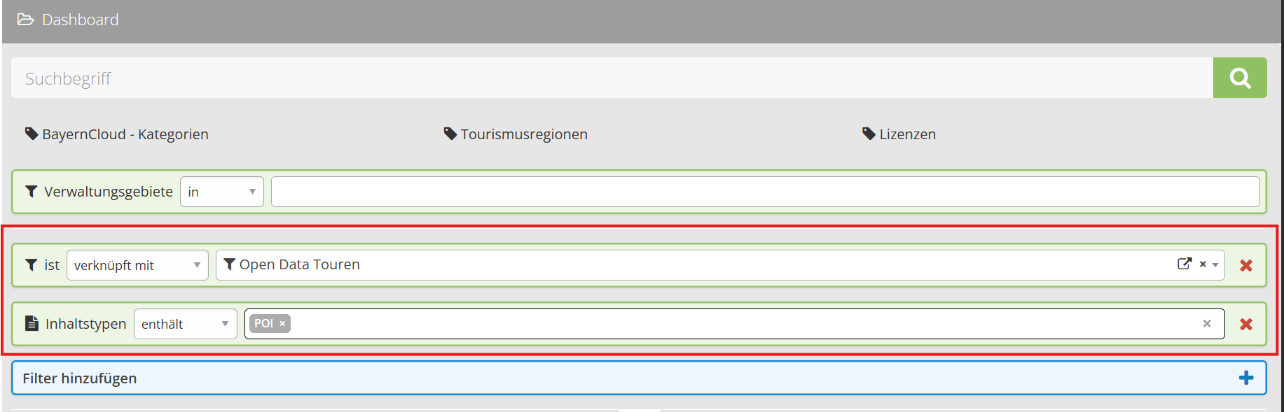 Nach verknüpften Inhalten
